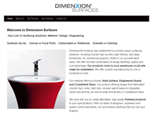 Tablet Screenshot of dimenxionsurfaces.com